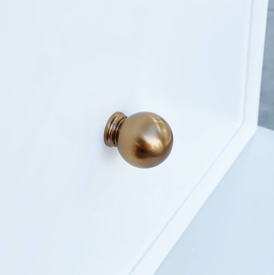 Round Ball Knob Kira Medium Cabinet Knob in Champagne Bronze - Cabinet and Furniture Hardware | Amazon (US)