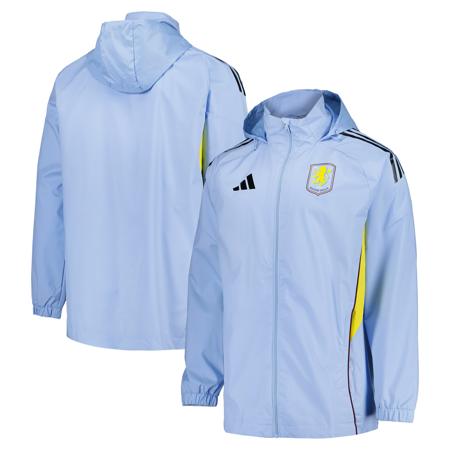 Aston Villa adidas Training Allwetterjacke – Hellblau | Fanatics