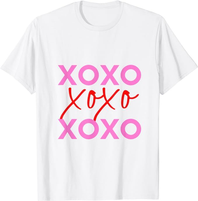 XOXO Valentine's Day On Repeat T-Shirt | Amazon (US)