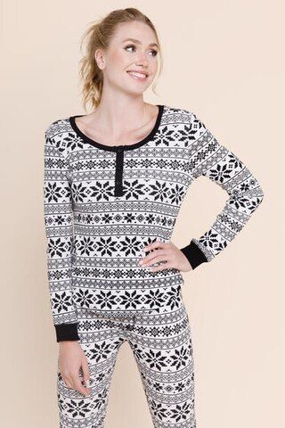 Nicole Fair Isle Pajama Top | Francesca's