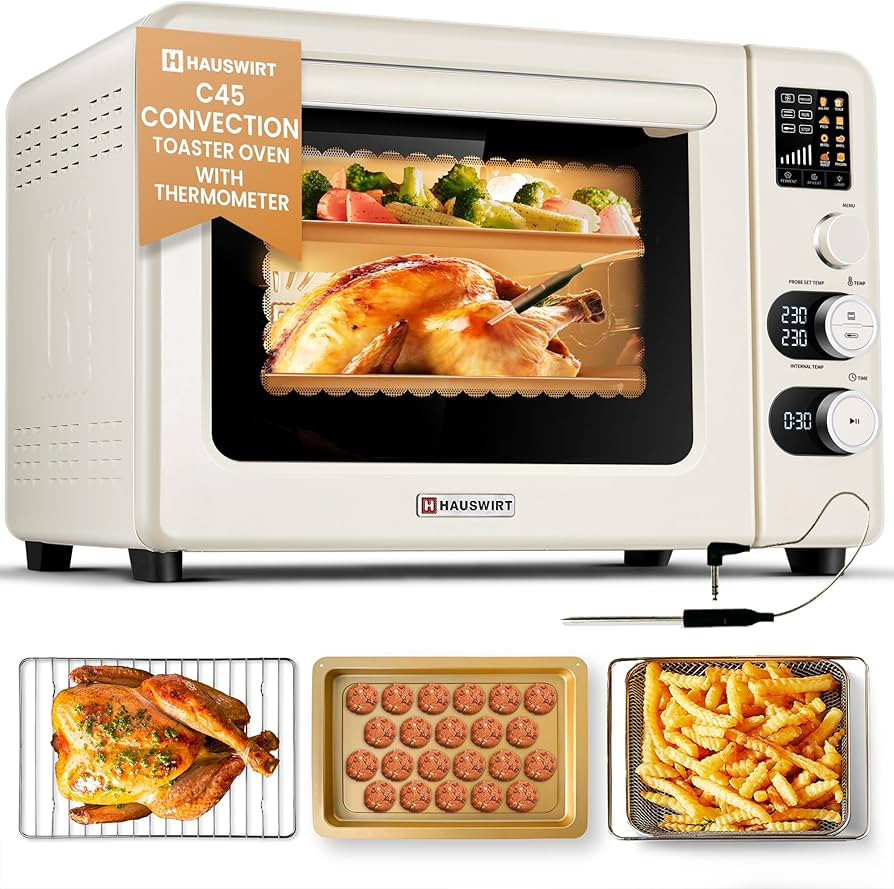 HAUSWIRT C45 Smart Convection Oven with Thermometer, 42QT XL Large Capacity Oven, Double Bake, 8 ... | Amazon (US)