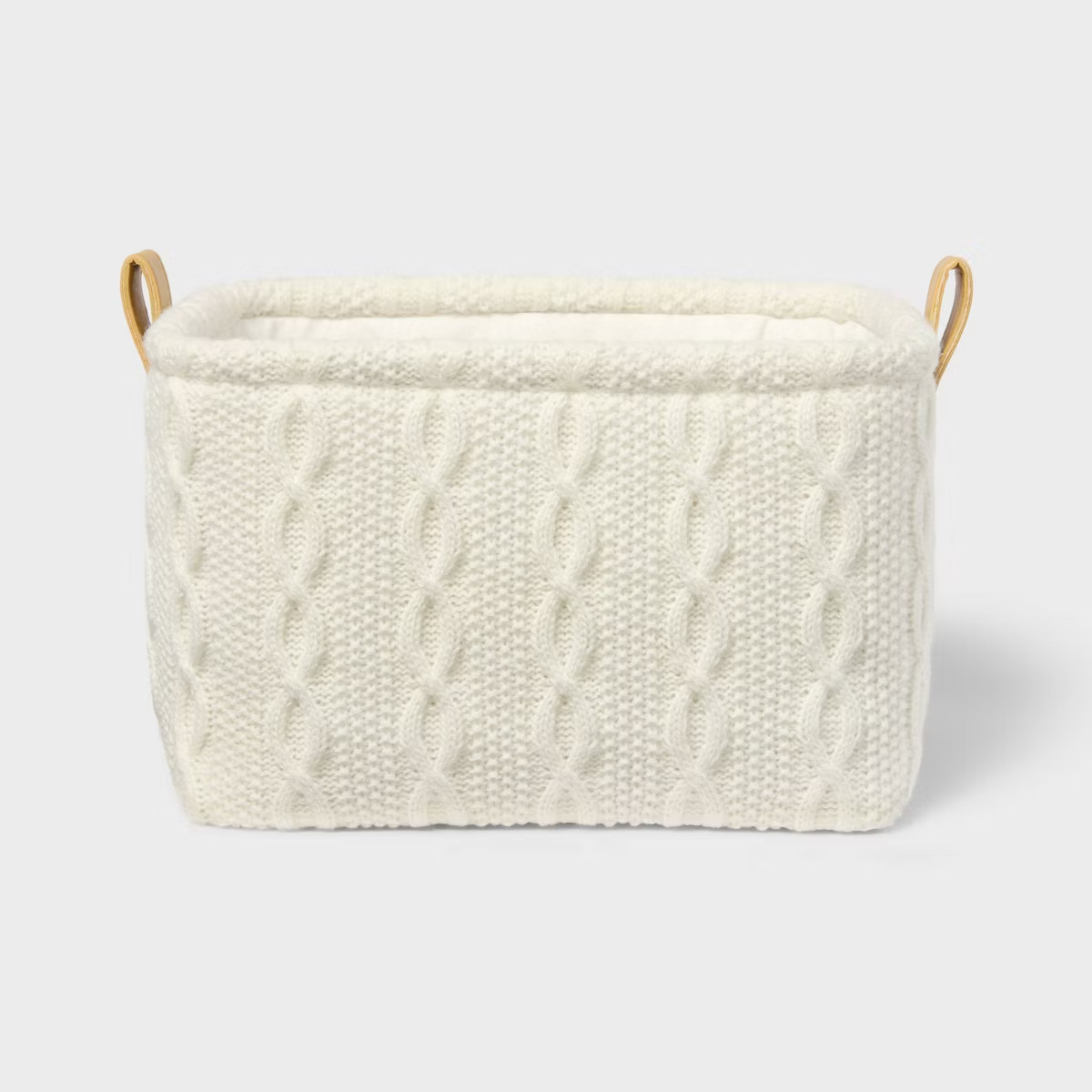 Holiday Basket Knit Red - Threshold™: Rectangle Decorative Basket, 10"x8"x6", EVA & Polyester, ... | Target