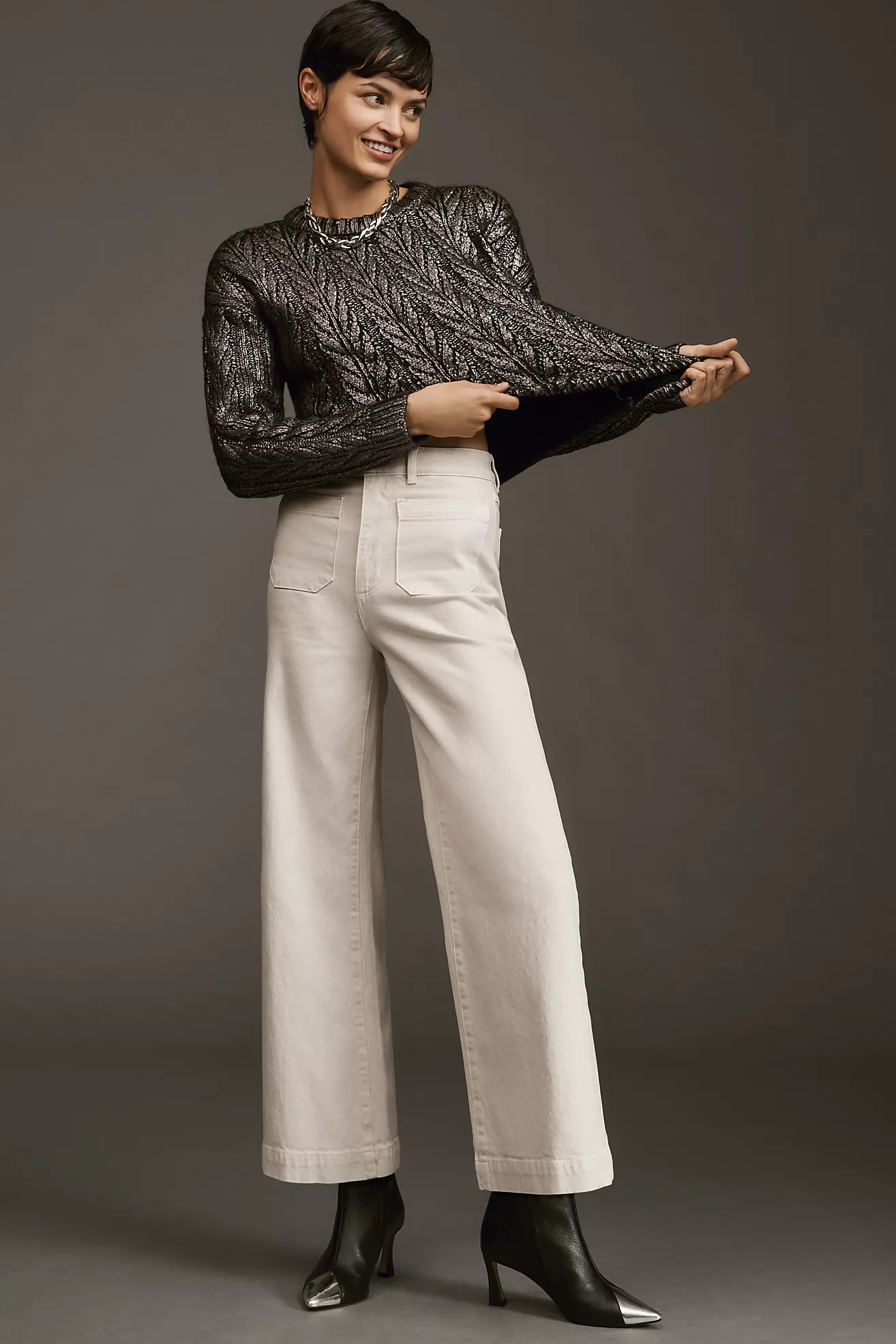 Rolla's Sailor High-Rise Crop Wide-Leg Jeans | Anthropologie (US)