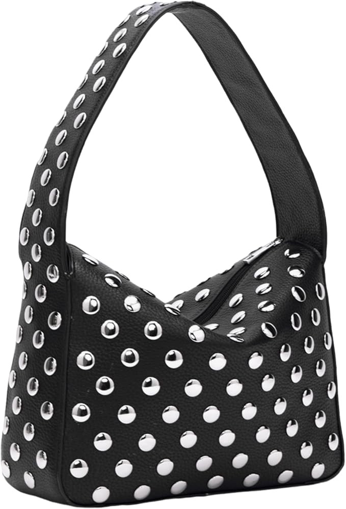 Studded Purses Y2k Shoulder Bag 90s Punk Women Small Shouder Purse Vegan Leather Designer Handbag... | Amazon (US)
