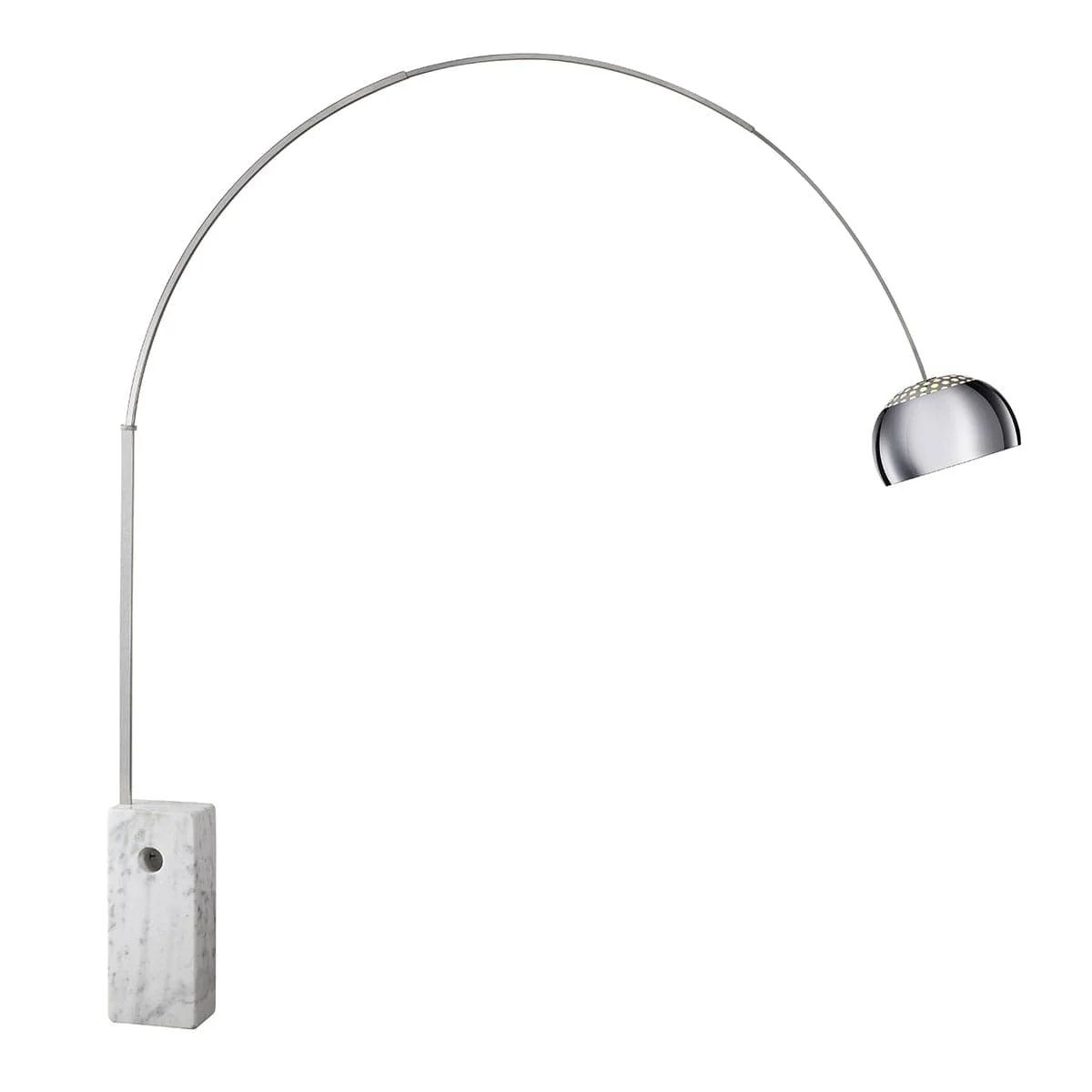 Arco Floor Lamp with Italian Carrera Marble Base | France and Son