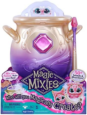 Magic Mixies Magical Misting Cauldron with Interactive 8 inch Pink Plush Toy and 50+ Sounds and R... | Amazon (US)