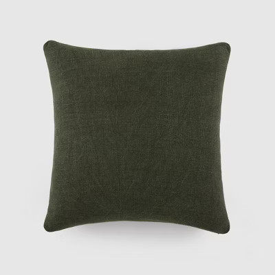 Stone Washed and Distressed Cotton Decor Throw Pillow Cover And Pillow Insert Set - Becky Cameron | Target