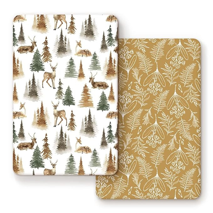 Stretchy Ultra Soft Jersey Knit Fitted Pack n Play Sheets Set 2 Pack, Portable/Mini Crib Sheets w... | Amazon (US)