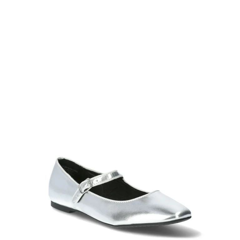 Time and Tru Women's Faux Leather Mary Jane Flats, Sizes 6-11 | Walmart (US)