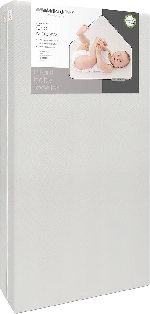 Milliard Premium Memory Foam Infant Crib Mattress and Toddler Bed Mattress with Waterproof Cover,... | Amazon (US)