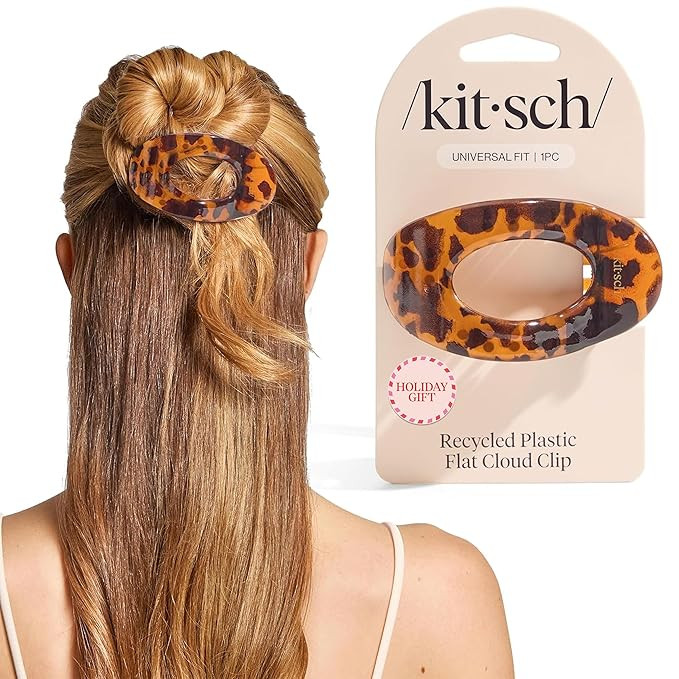 Kitsch Medium Flat Claw Clips for Women - Stylish Flat Hair Clips, Strong Hold for Thick & Fine H... | Amazon (US)