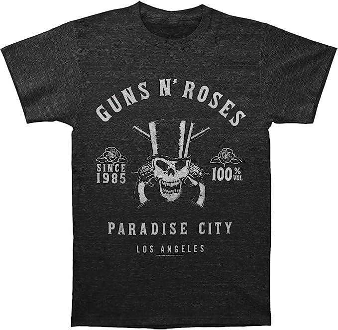 Guns N Roses - Skeleton L.A. Label Tri-Blend Soft Adult T-Shirt | Amazon (US)