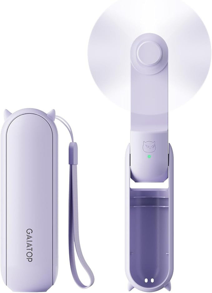 Gaiatop Portable Handheld Fan, Foldable Small Fan, Mini Hand Held Fan with USB Rechargeable 2000m... | Amazon (US)