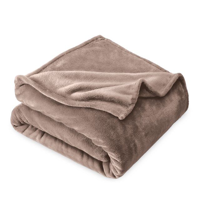 Bare Home Microplush Fleece Blanket - 300 GSM - Fuzzy Microfleece - Soft & Plush - Full/Queen, Ta... | Walmart (US)