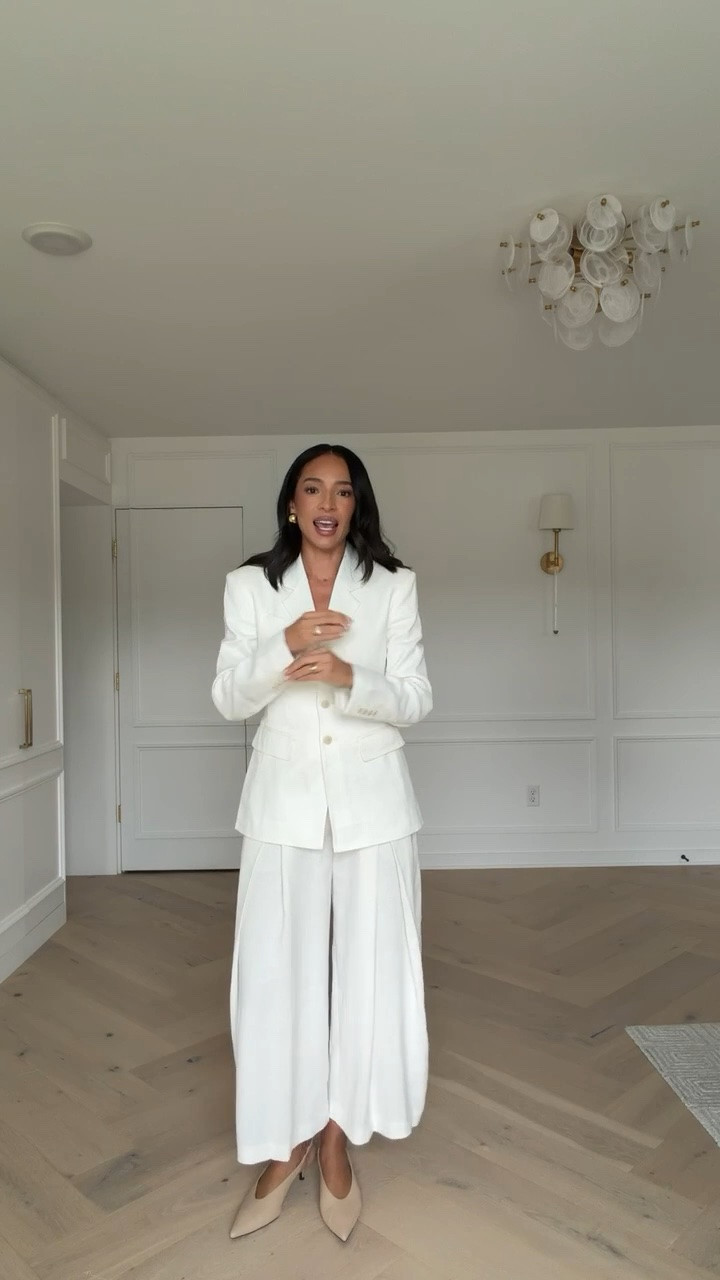 The shape, structure and fit of this whole outfit is perfection! I have this blazer in grey and black too - it’s that good! Wearing size 4 blazer and size 6 trousers 

workwear, work outfit, office outfit, summer outfit, summer workwear, work conference outfit, chic office outfit, business casual workwear, teacher outfits, back to school outfits

#LTKWorkwear #LTKSeasonal
