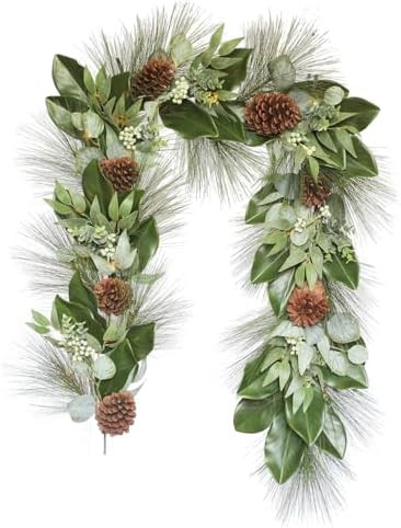CG Hunter Holiday Collection Faux Garland, Premium Artificial Indoor and Outdoor Large 6-ft Magno... | Amazon (US)