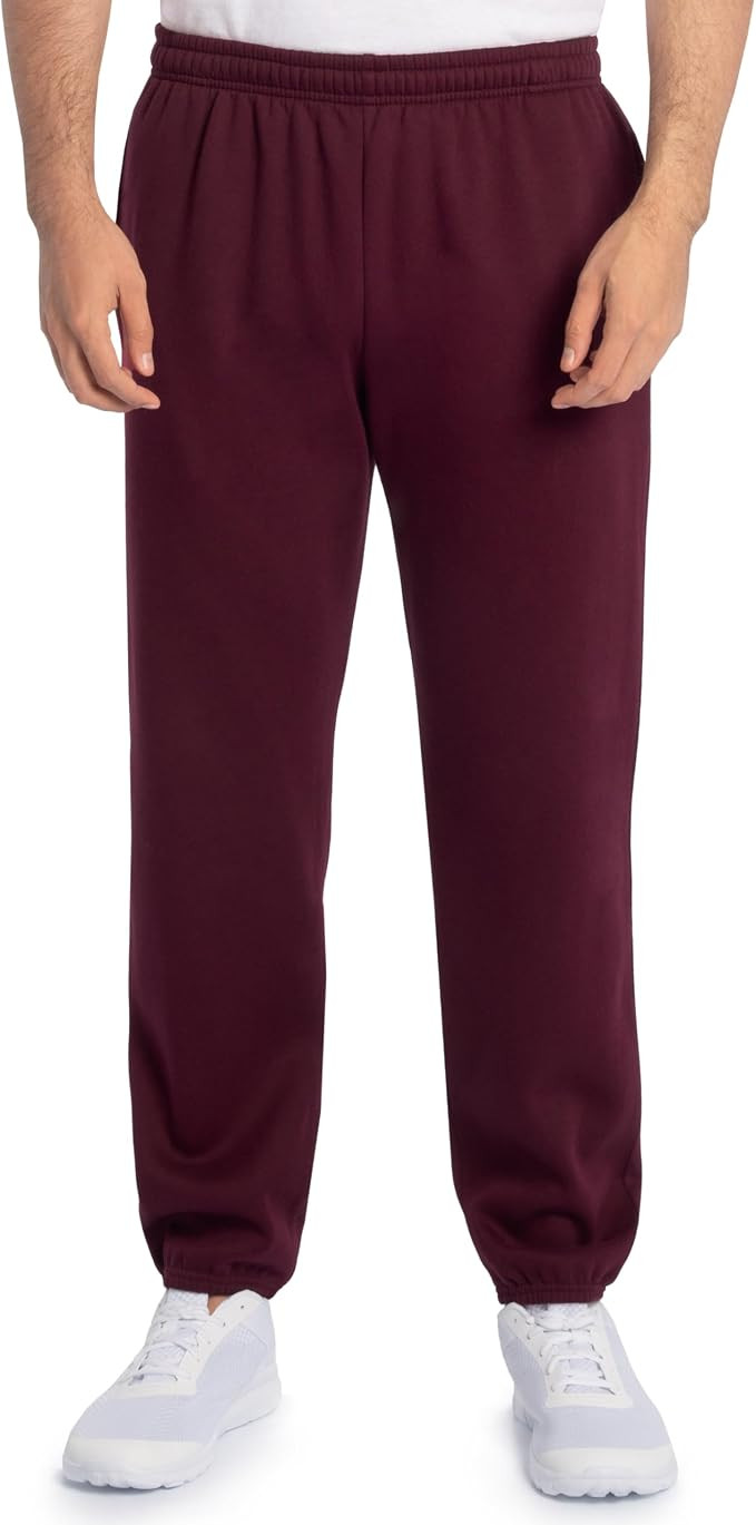 Fruit of the Loom Eversoft Fleece Elastic Bottom Sweatpants with Pockets, Relaxed Fit, Moisture W... | Amazon (US)