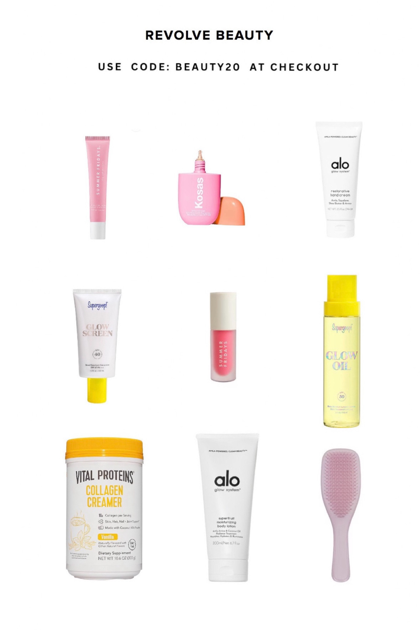 My favorite items from the REVOLVE Beauty sale! These are the things I cannot live without and use everyday.  Remember to use the code BEAUTY20 at checkout! 🩷

#LTKStyleTip #LTKBeauty #LTKNYFW