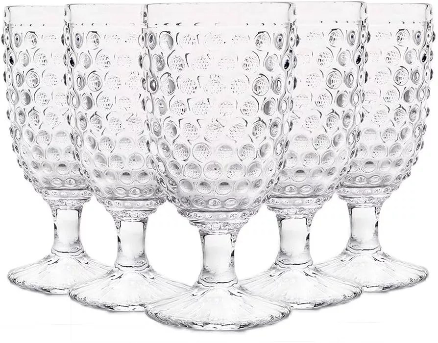 G Hobnail Glassware Old Fashioned Iced Beverage Drinking Glasses Set Of 6,  13 oz Premium Tall Highba…See more G Hobnail Glassware Old Fashioned Iced