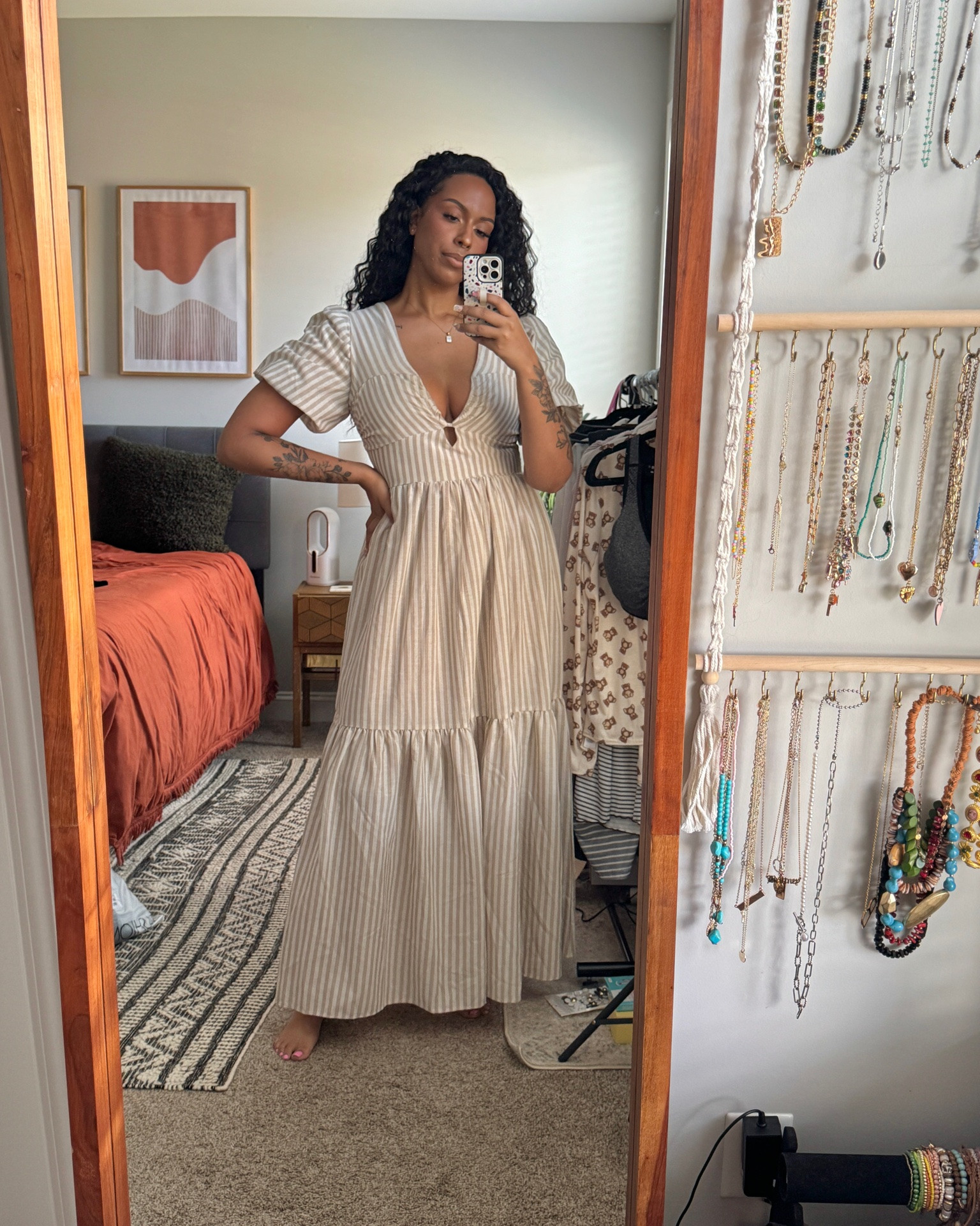 Summer dress from boohoo that is tall girl approved. I’m wearing a size 12. I’m a 10/12. Gorgeous neckline.

#LTKootd #LTKTall #LTKMidsize
