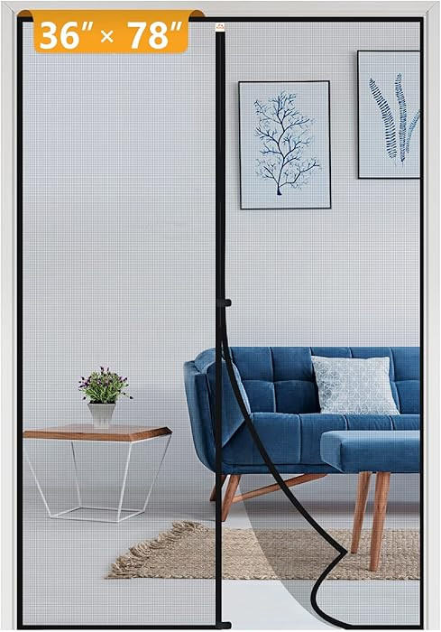 Yotache Magnetic Screen Door Fits Door Size 36 x 78, Screen Size 38" x 79" Reinforced Fiberglass ... | Amazon (US)