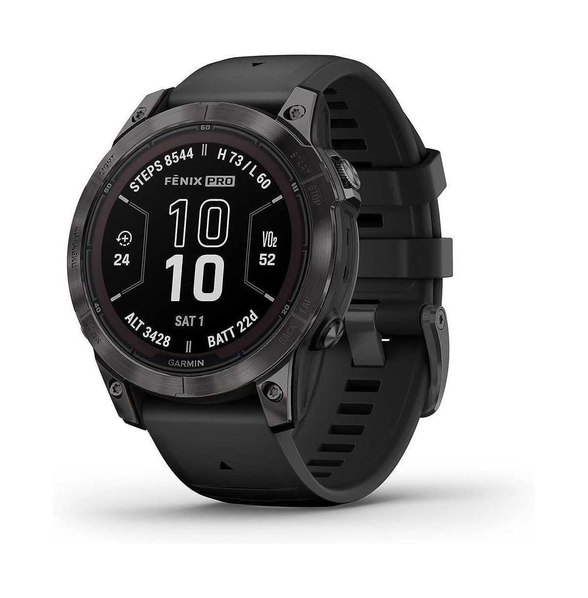Garmin 47mm Fenix Pro 7 Smartwatch - Titanium - Black | Macy's
