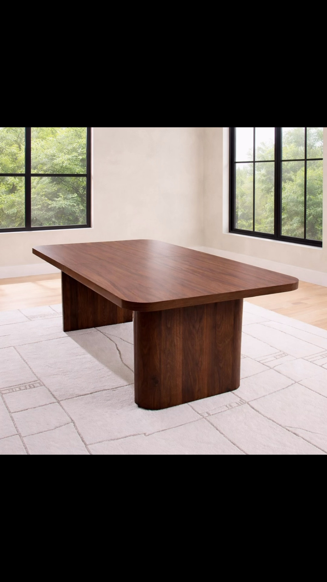 The viral @walmart extending dining table just launched in walnut 😍🙌🏻 so good! #walmartpartner #walmart