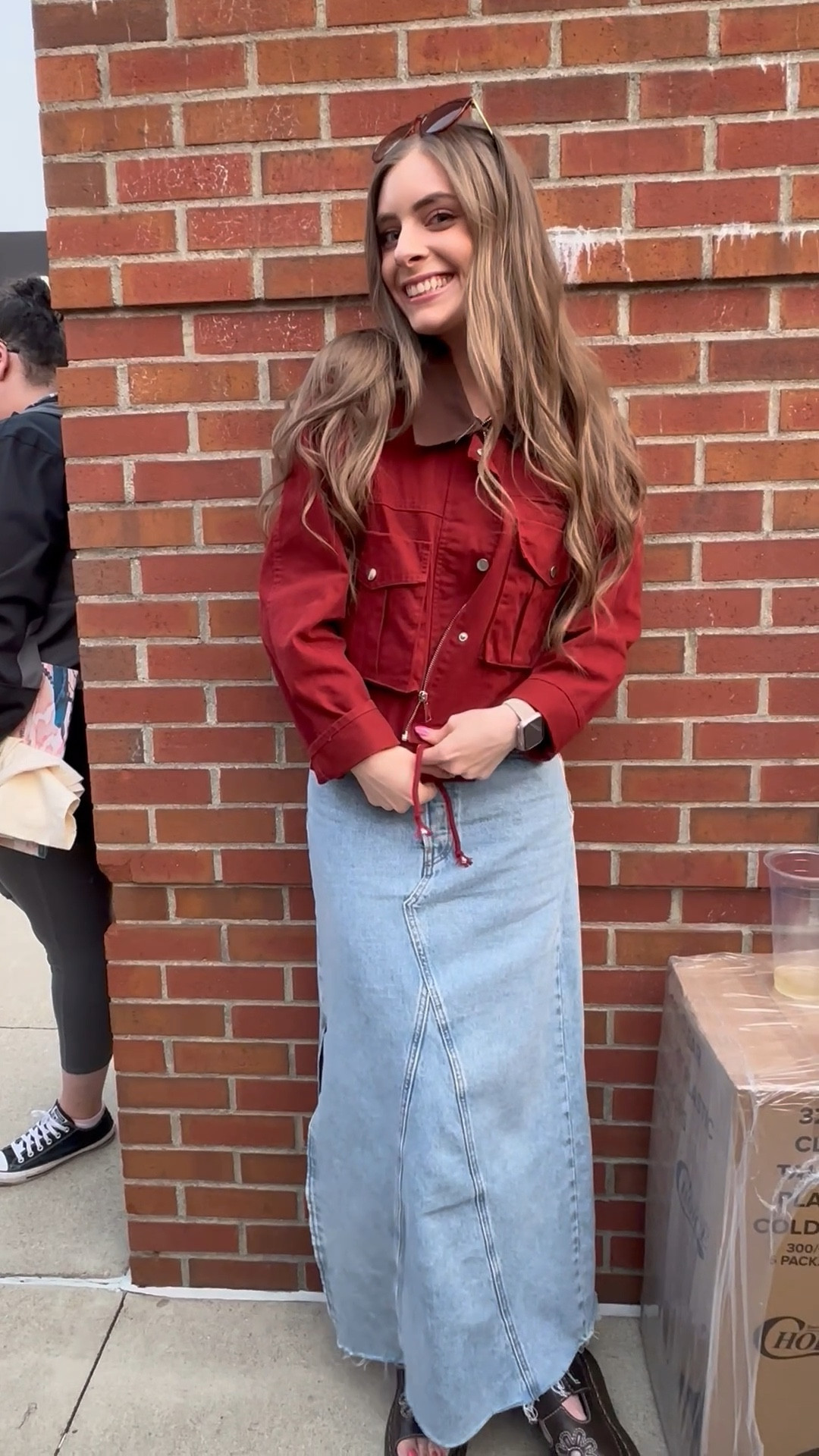 Concert outfit 5/31/25

Red cropped utility jacket drawstring button zip front cuffed brown collar barn coat overcoat Amazon carhartt, long denim maxi skirt floor length raw hem unfinished button fly Levi skirt, Dr marten dunnet flower sandals brown leather, doc marten platform buckle sandal, gold Amazon jewelry affordable, twisted straps off the shoulder top, graphic tee t-shirt, guitar print shirt, tall girl friendly concert outfit inspo

#LTKSeasonal #LTKSaleAlert #LTKFindsUnder50