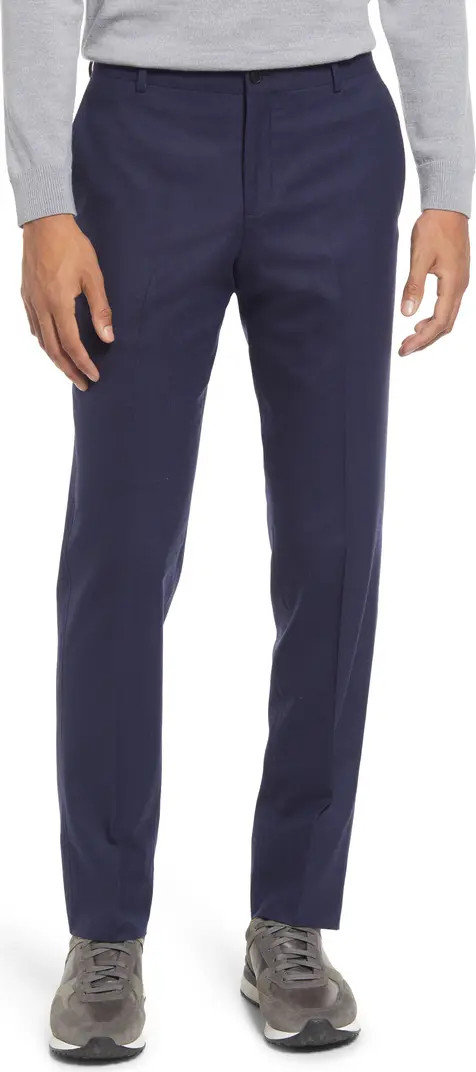 Nordstrom Trim Stretch Wool Trousers | Nordstrom | Nordstrom