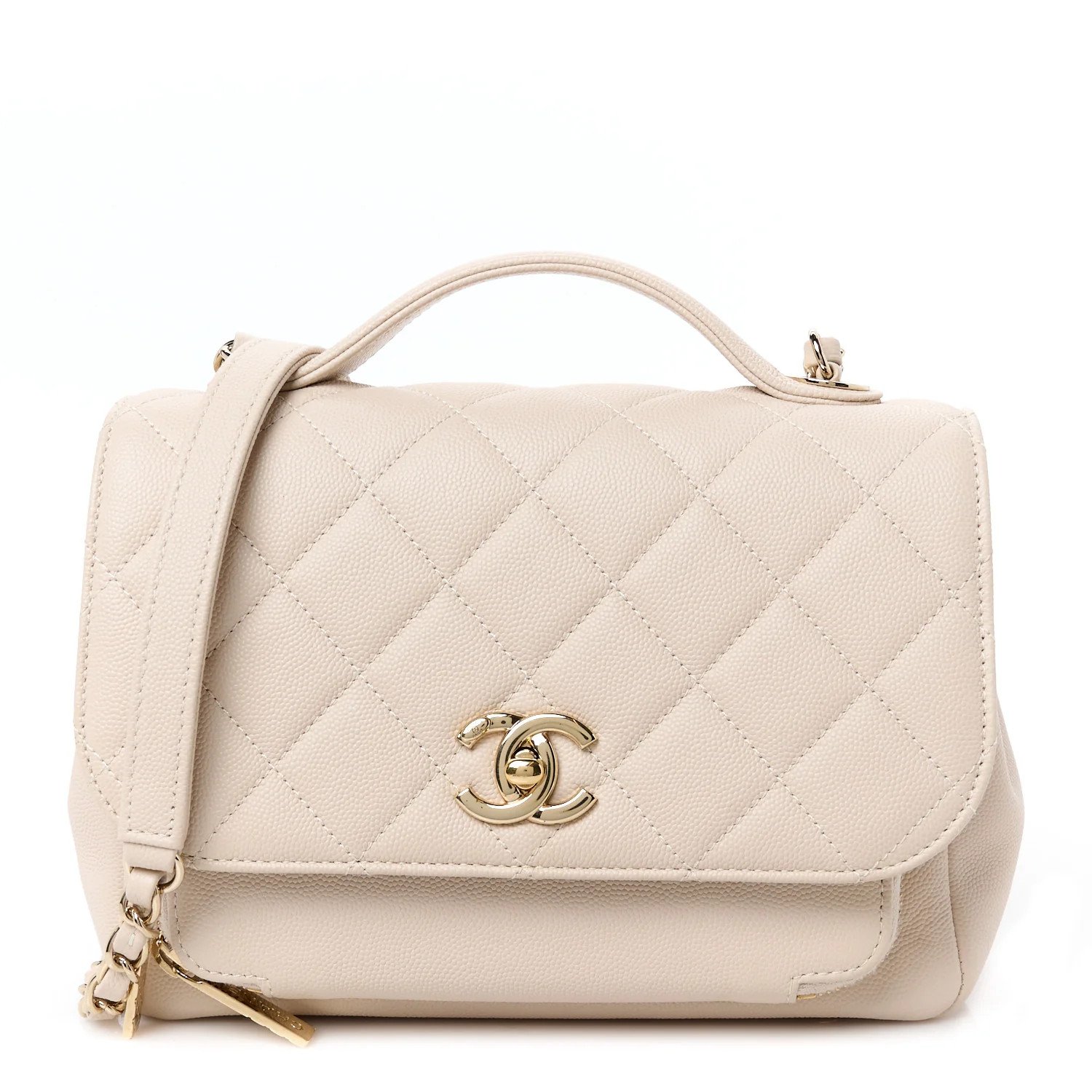Chanel Caviar Quilted Medium Business Affinity Flap Light Beige 1737081 | FASHIONPHILE (US)