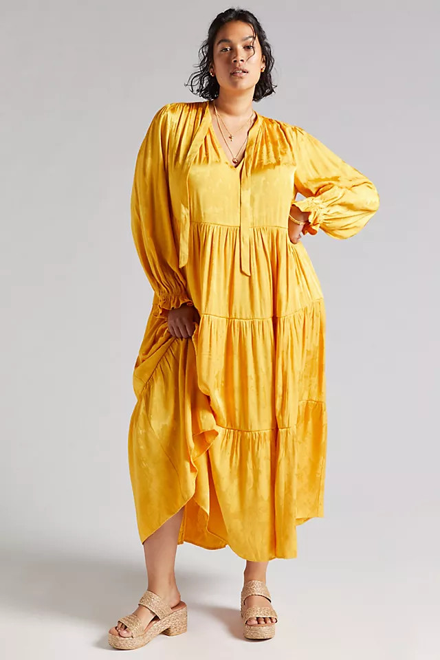 Maeve Tiered Maxi Dress | Anthropologie (US)