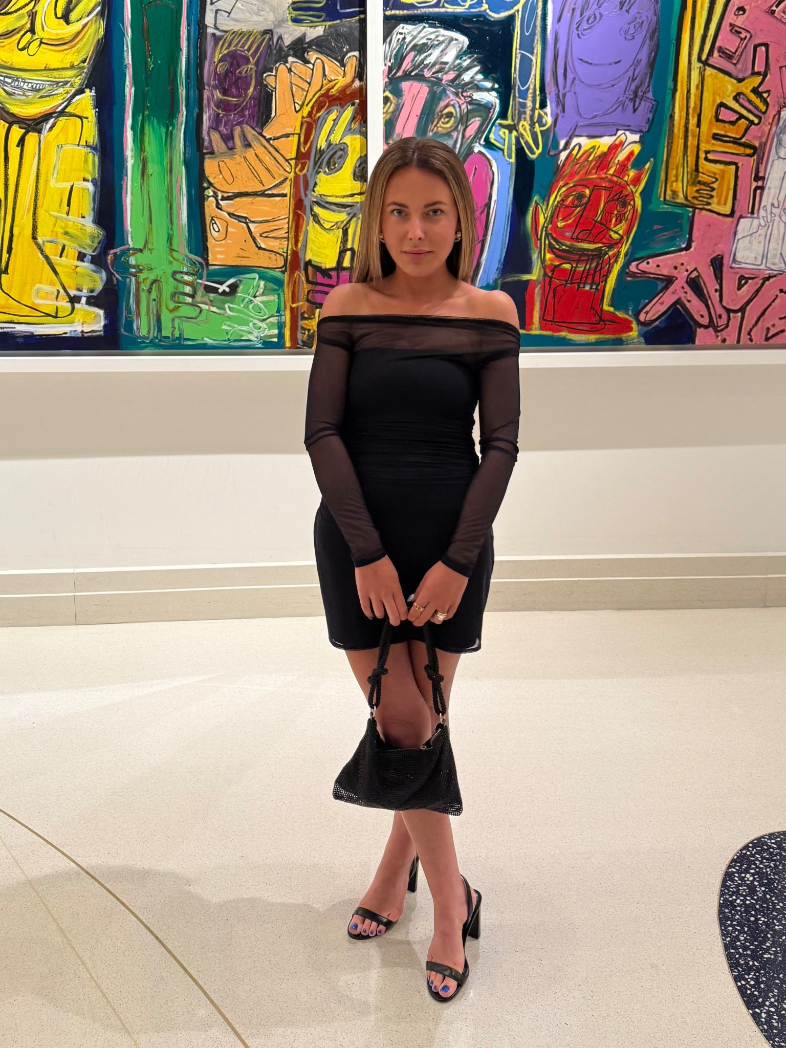 Simple, but sexy black mini with off the shoulder mesh sleeves for our first night out in Vegas 

#LTKTravel #LTKFindsUnder100 #LTKPetite