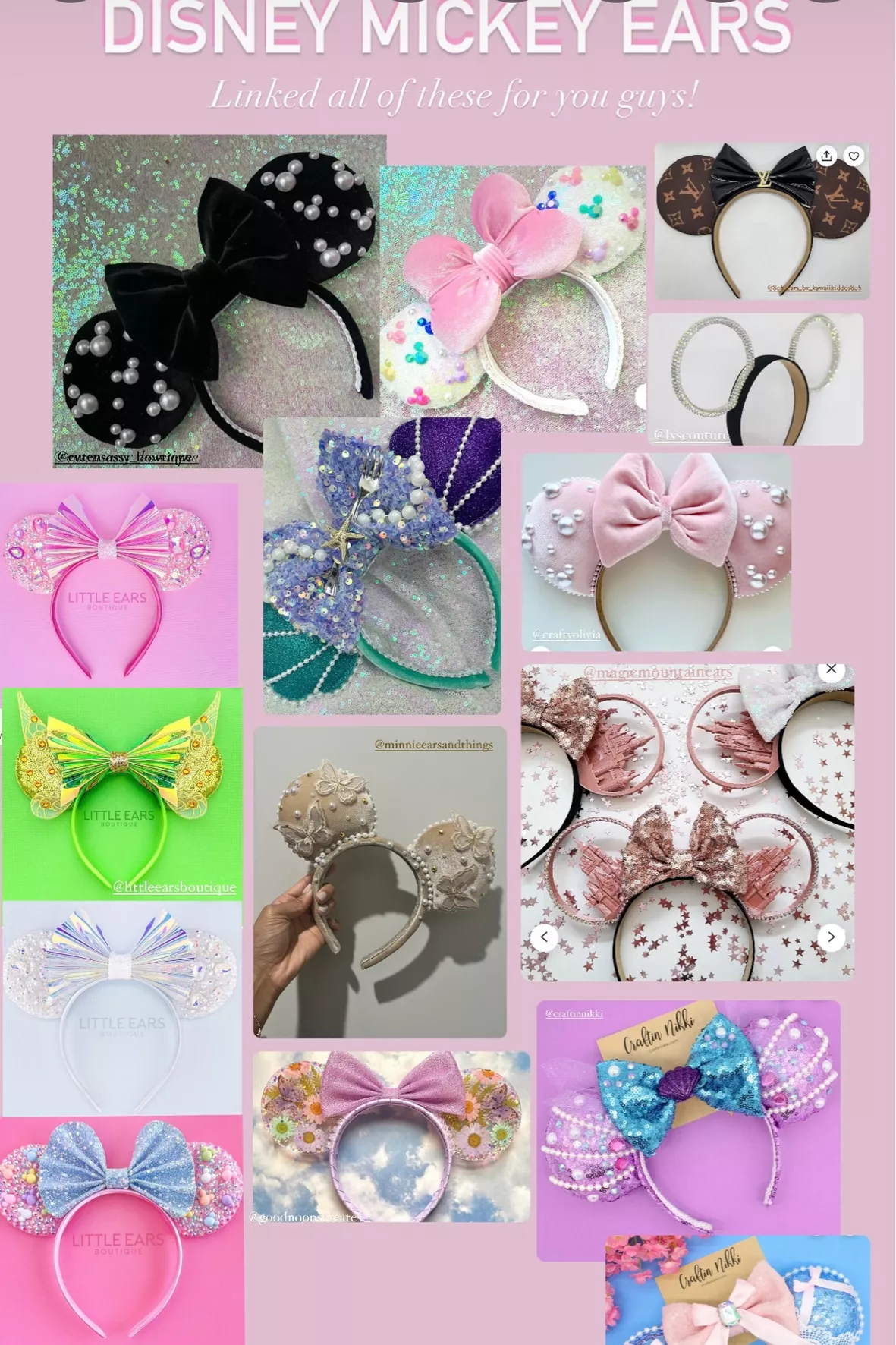 Monogram Mouse Ears -  curated on LTK