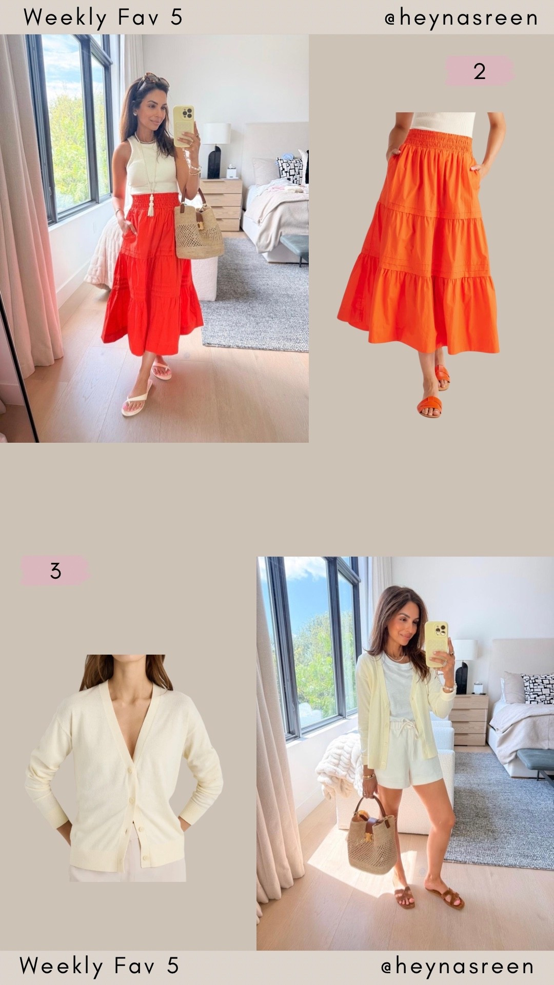 Fav 5:
#2: Quince skirt
#3: Quince cardigan, perfect weight for the summer
