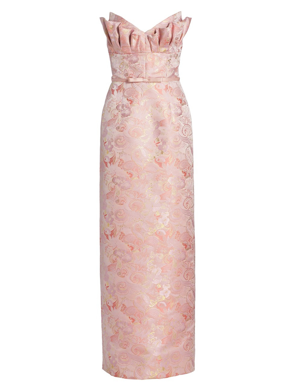 Women's Rita Brocade Strapless Column Gown - Pink Butterfly - Size 8 | Saks Fifth Avenue