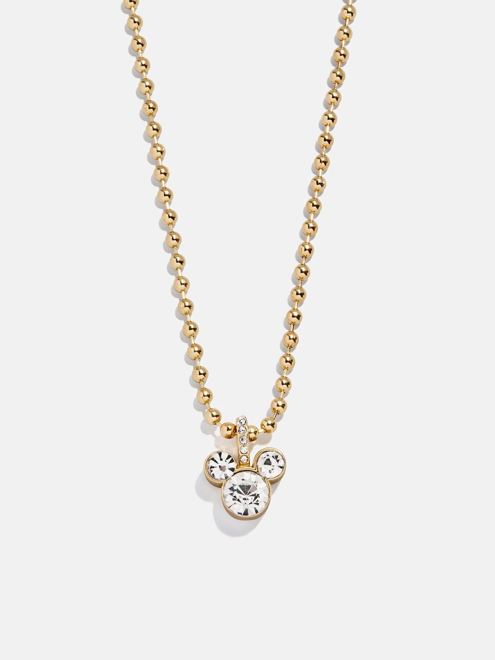 Disney Mickey Mouse Pisa Necklace - Gold/Pavé | BaubleBar