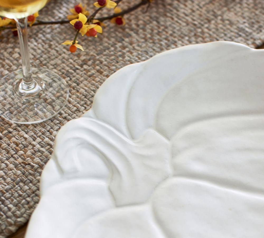 Figural Pumpkin Stoneware Serving Platter | Pottery Barn (US)