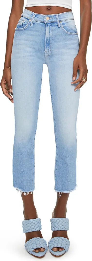 The Insider High Waist Step Frayed Hem Crop Jeans | Nordstrom