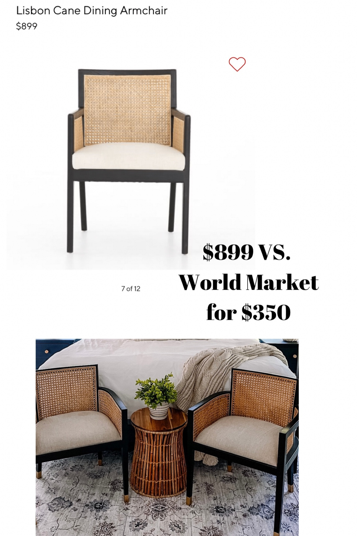 Pottery barn cane chair look a like for less!

#LTKhome #LTKU #LTKsalealert