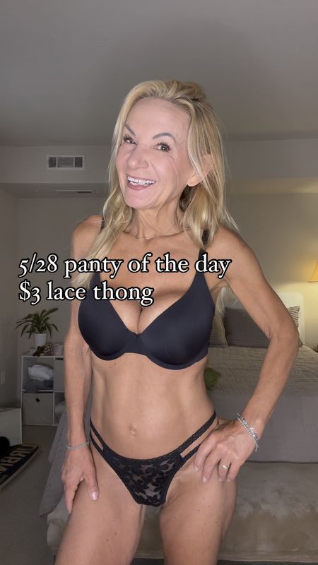Panty of the day $3 lace thong paired with $6 t shirt bra- love when my bra and panties match:)

xoxo
Elizabeth 

#LTKVideo #LTKOver40 #LTKStyleTip