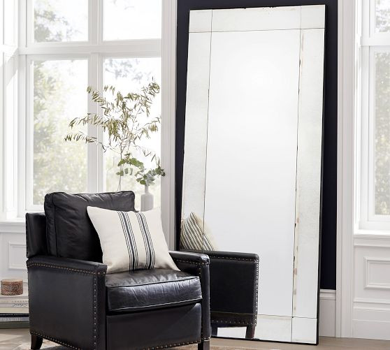 Tribeca Antiqued Glass Rectangular Mirror | Pottery Barn (US)