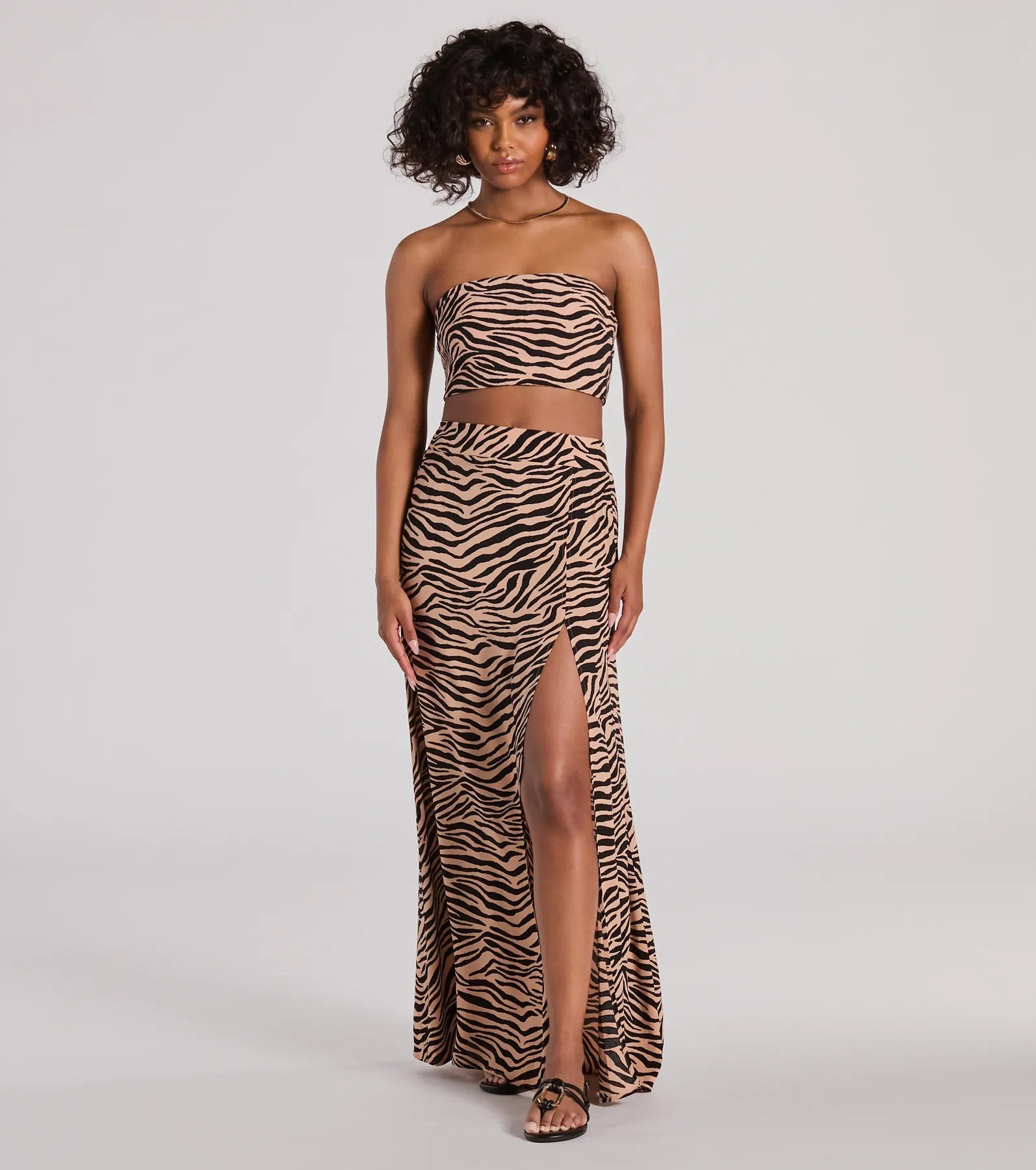 On The Prowl High Rise Zebra Maxi Skirt | Windsor Stores