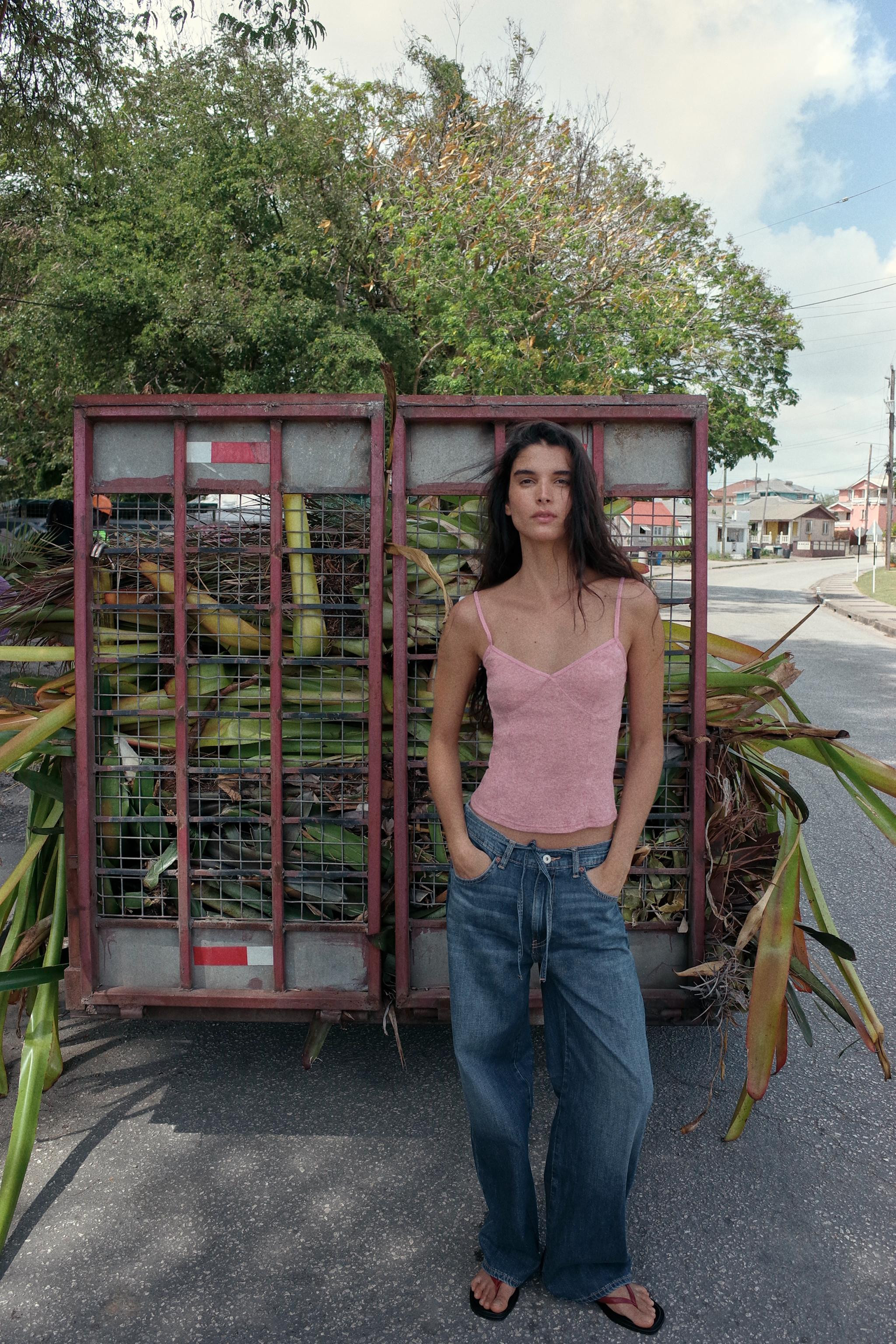 TRF RELAXED MID-RISE DENIM JEANS | Zara US