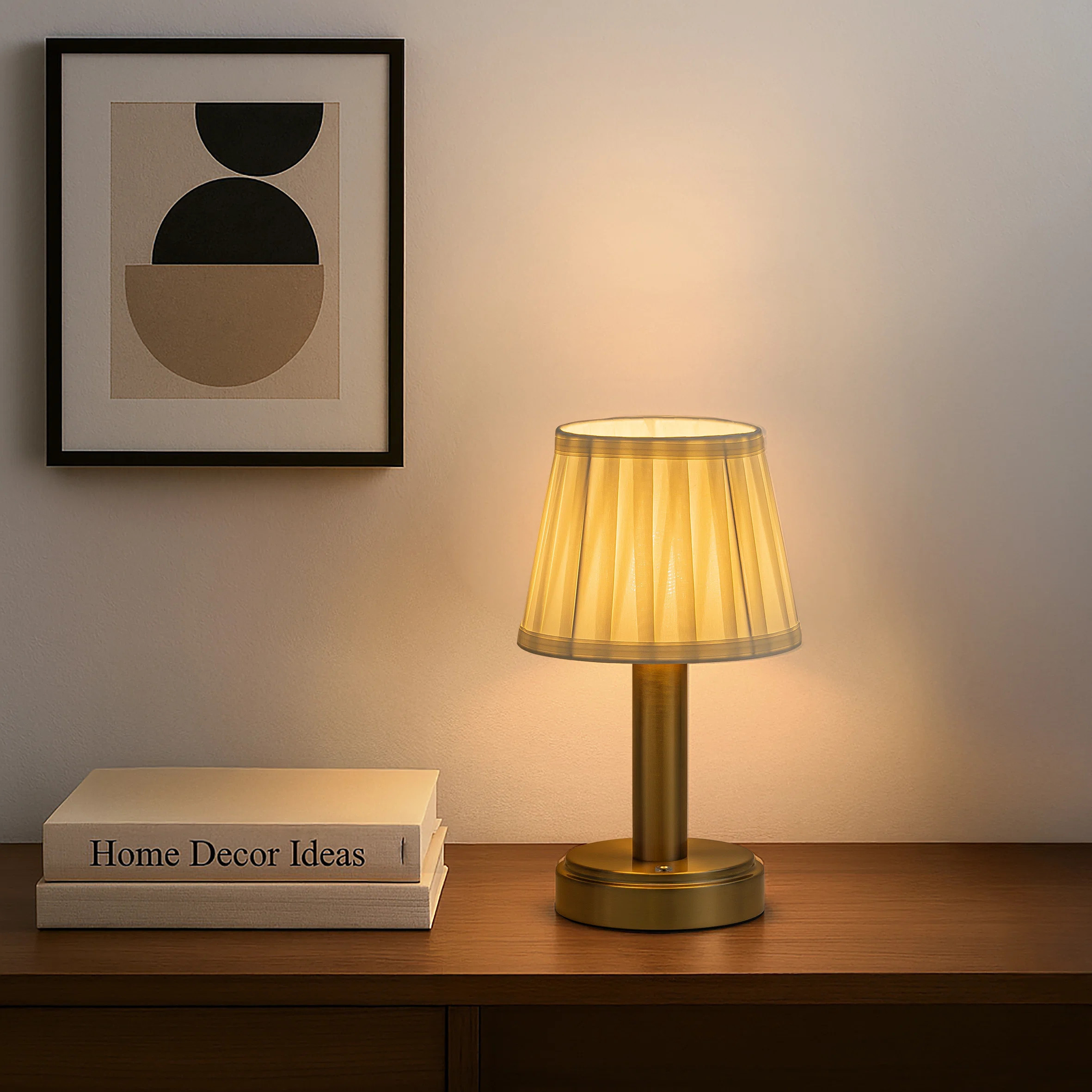 11'' Vintage Antique Brass Type-c Rechargeable Cordless Led Gift Table Lamp Touch Control Mini De... | Wayfair North America