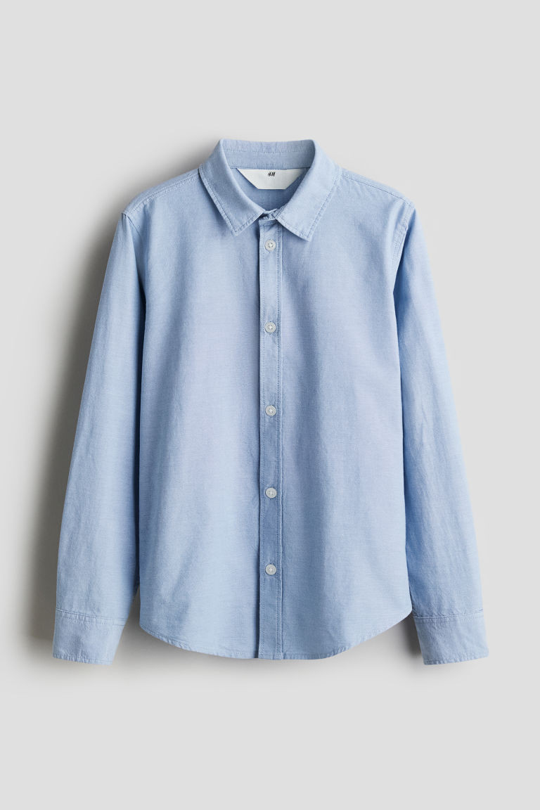 H & M - Cotton Shirt - Blue | H&M (US + CA)