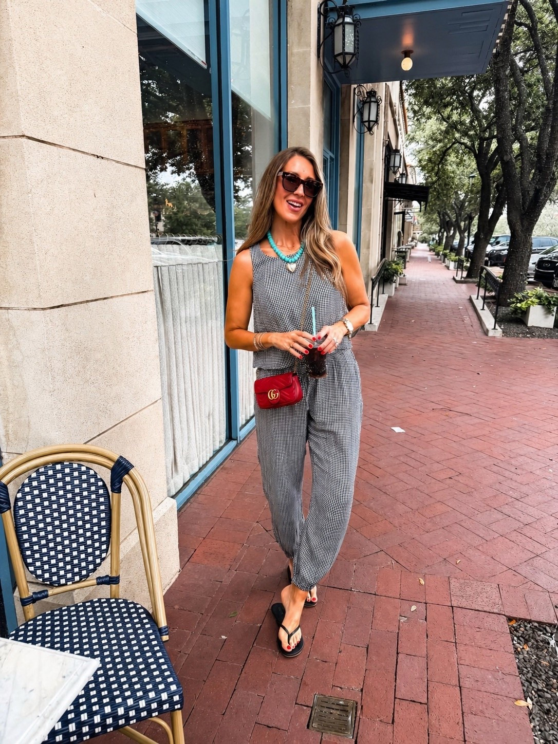 Running around town but still cute 🖤Lightweight set, easy slides, and a pop of color with the bag… this is one of those outfits that feels effortless but still looks styled

matching set, casual outfit, everyday style, neutral outfit, summer errands, comfy chic, themominstyle 

#LTKOver40 #LTKootd #LTKSeasonal