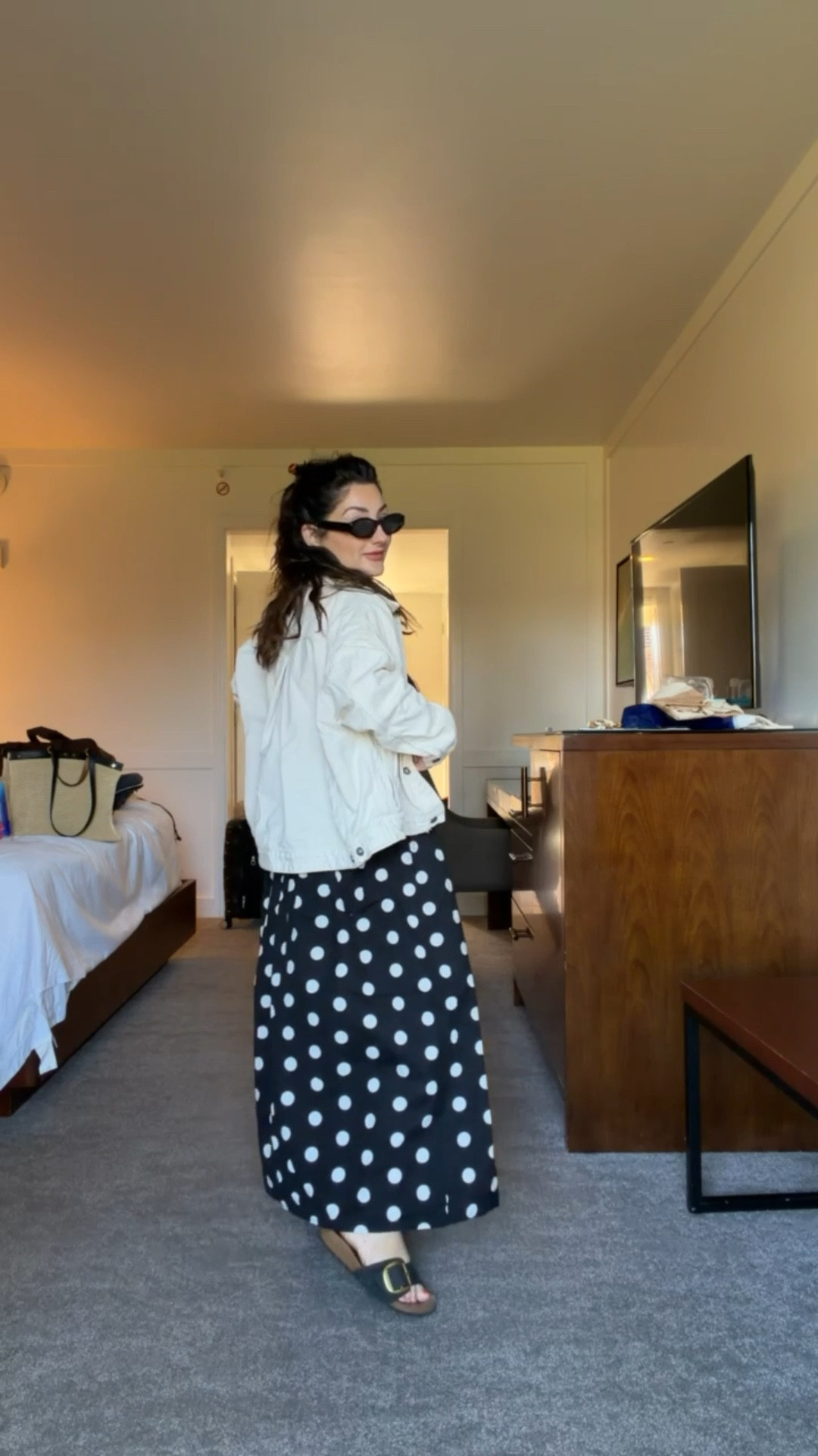 Vacation outfit of the day! 

Dress size small - wearing cakes instead of a bra with this dress!!
Jacket size xs

5'0" 140lbs 

#LTKootd #LTKTravel #LTKPetite