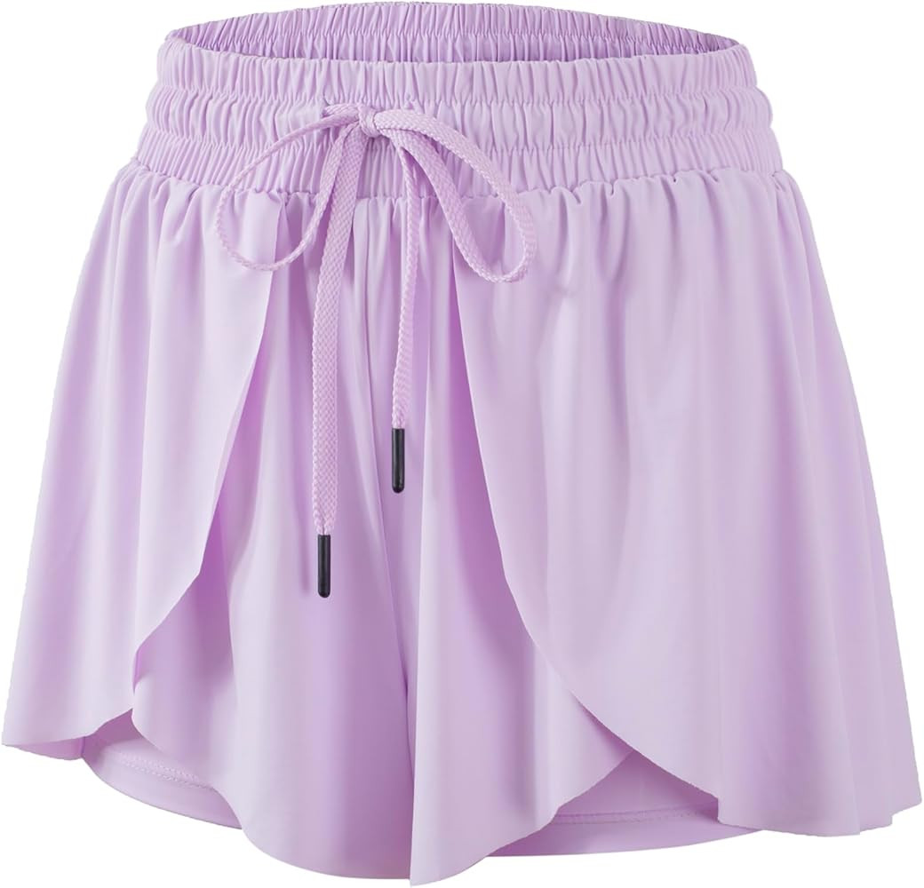 Blaosn Flowy Running Shorts for Women Gym Yoga Workout Athletic Tennis Skirt Sweat Short Skort Cu... | Amazon (US)