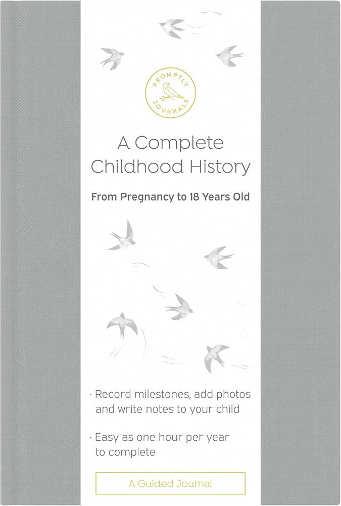 Promptly Journals, A Complete Childhood History: From Pregnancy to 18 Years Old (Grey, Linen) | B... | Amazon (US)