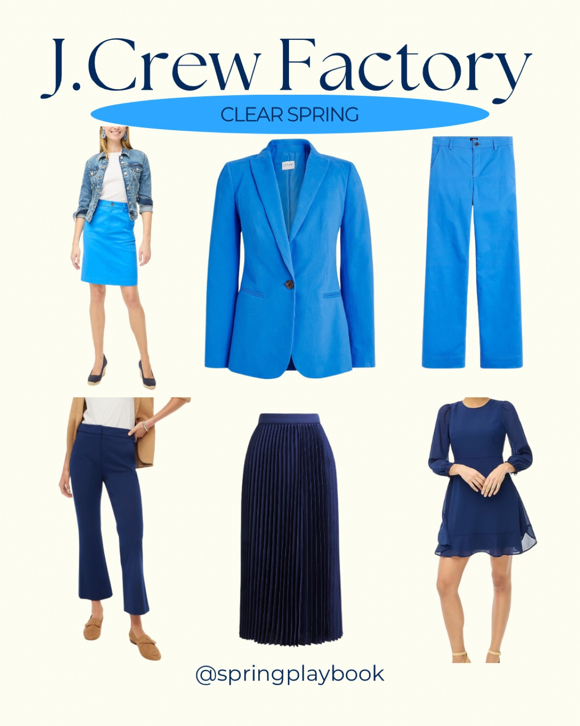 J.Crew Factory Blues for Clear Springs!
Sail Blue is a beautiful & bright neutral blue. I also enjoy wearing this color as a Light Spring. 
Antique Navy is a great navy for Springs. It works for all Springs. 

#createdcolorful #createdcolorfulspring #hocspring #tcispring #pcaspring #lightspring #warmspring #truespring #brightspring #clearspring #paintboxspring #bluespring

#LTKfindsunder50 #LTKworkwear #LTKsalealert